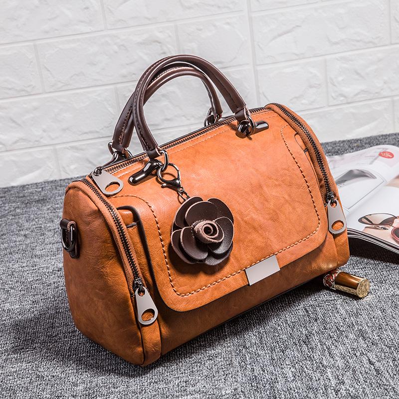 Dámská kabelka v retro designu z pravé kůže Outdoor Travel Casual Crossbody taška přes rameno Multi Pocket