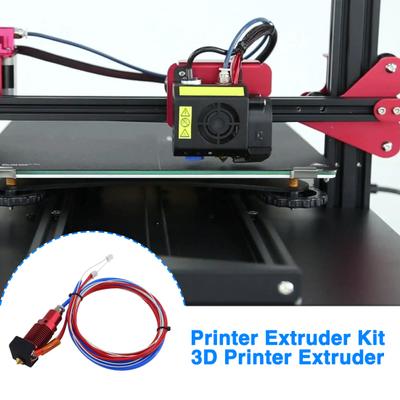 3D Printer Extruder Kit High Temperature & Wear Resistance Metal Round Remote Extruder with Nozzle