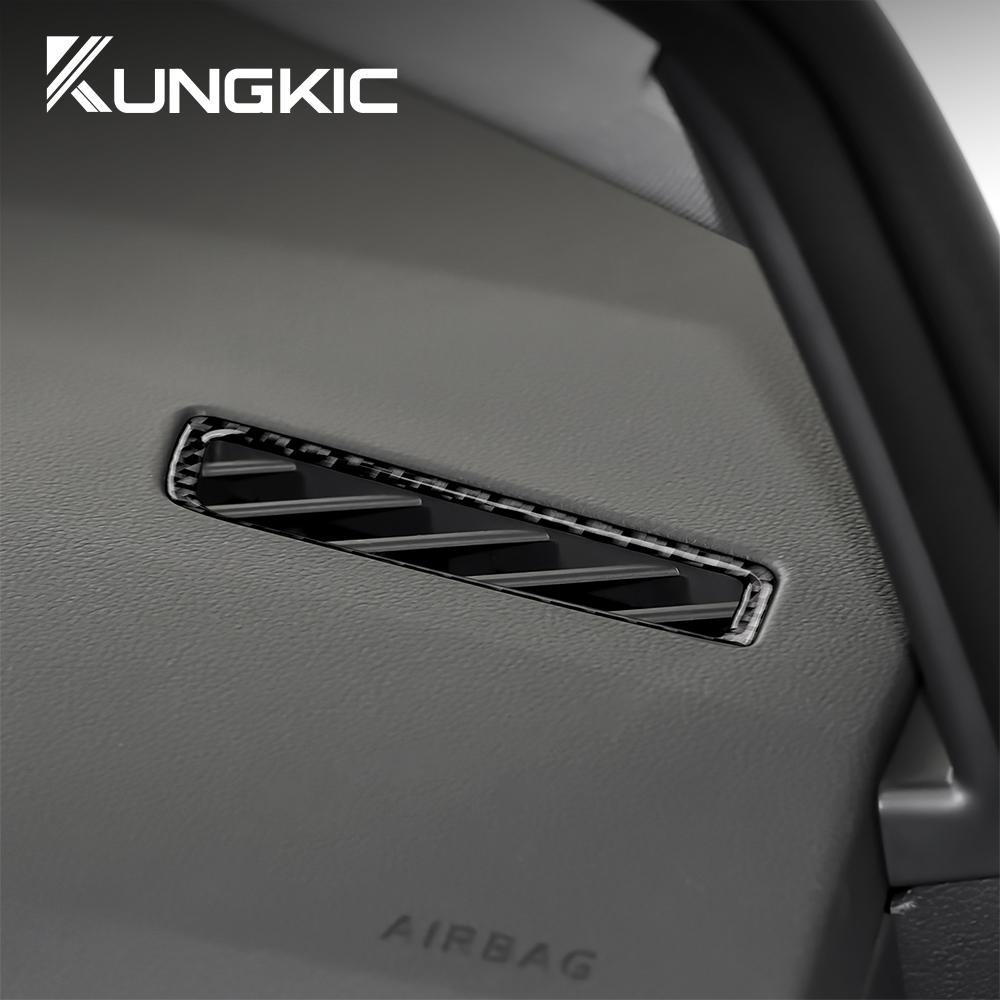 For Volkswagen VW Golf 8 MK8 2020 2025 2025 2025 Real Carbon Fiber Interior Trim Car Dashboard Air Outlet Vent Sticker