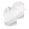 Summer Retro Solid Color Simple And Versatile Ice Silk Polo Shirt, Men's Short Sleeved Loose Knit Shirt