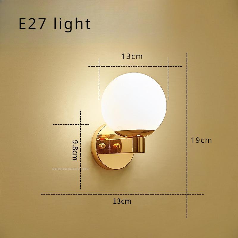 Modern Simplicity Silver Gold Bedroom Wall Light Nordic Room Decor Wall Lamp Bedside Aisle Living Room Background Wall LED Light