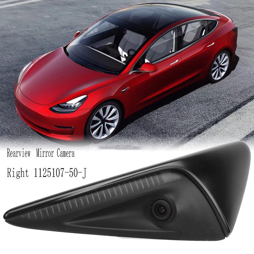 #288P Front Side Wing Fender Camera Rearview Mirror Camera for Tesla Model 3 Y 2017-2022 Right 1125107‑50‑J (Black)
