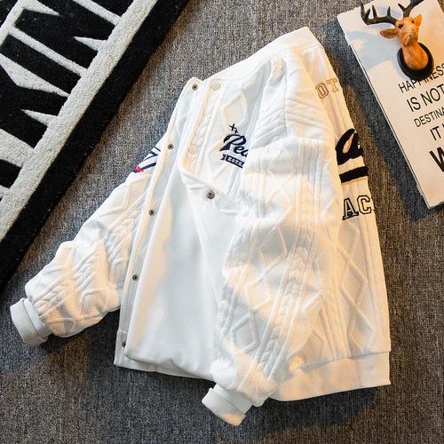 

Тяжелая куртка-бомбер в стиле ретро-американской атмосферы для мужчин 2025 Зимняя трендовая брендовая куртка Зимняя одежда Куртки Пальто M