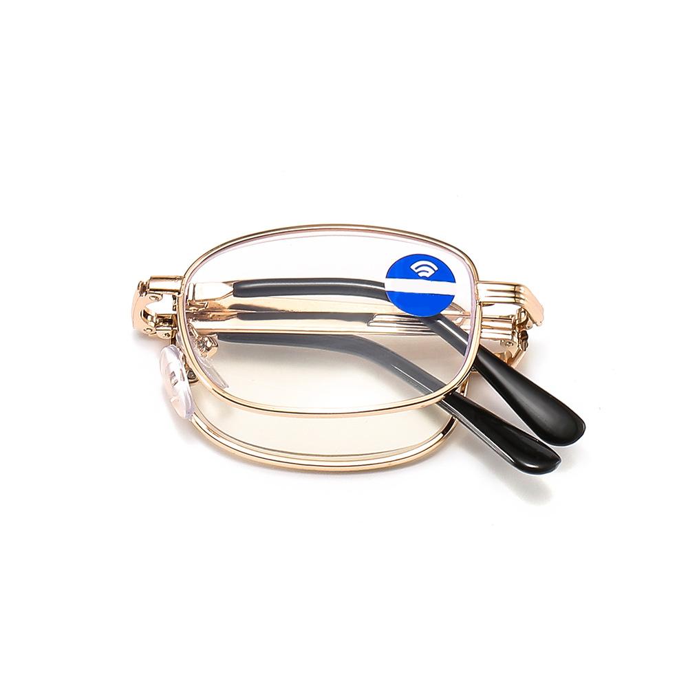 Latest Reading Eyeglasses Durable For Male And Female Folding Portable Blue Lightweight Metal Reading Eyeglasses Durable 301