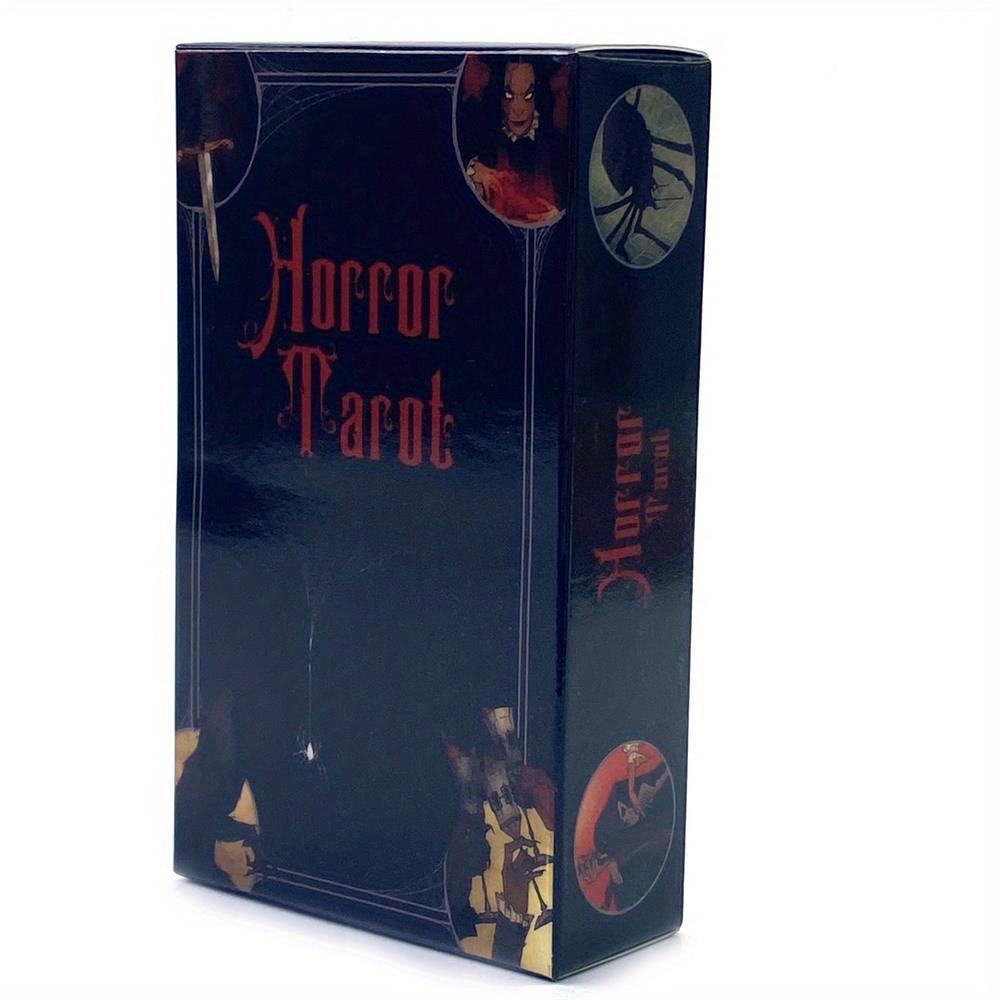 

Карты Таро ужасов, английская забавная колода, настольные игры для гадания, судьбы, настольные игры, игровой подарок Horror Tarot Cards