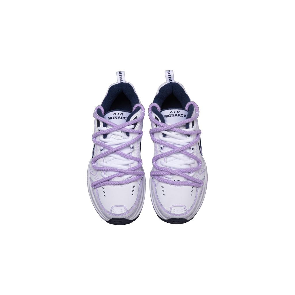 Nike Air Monarch 4 Pandora's Creation, Demon Low Top Chunky Sneakers Unisex White Purple 415445-102(Team1058-)