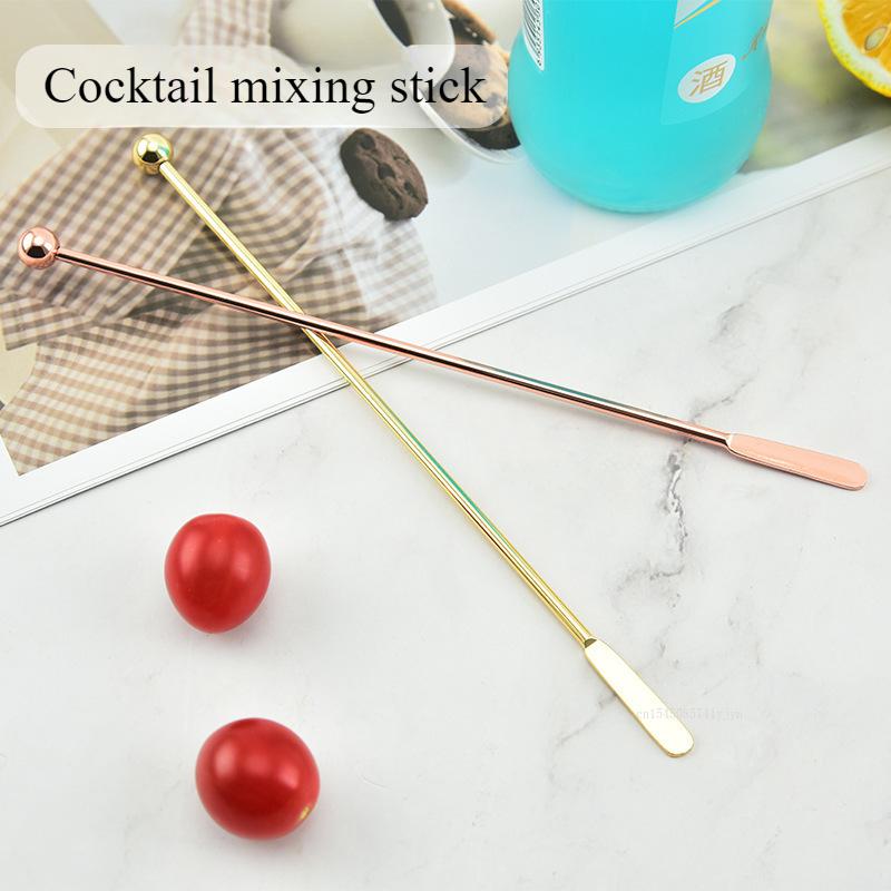 1pcs Stainless Steel Stirring Rod,Cocktail Drink Mixer Bar Stirring Mixing Sticks Muddler Swizzle Sticks Coffee Stirring Sticks