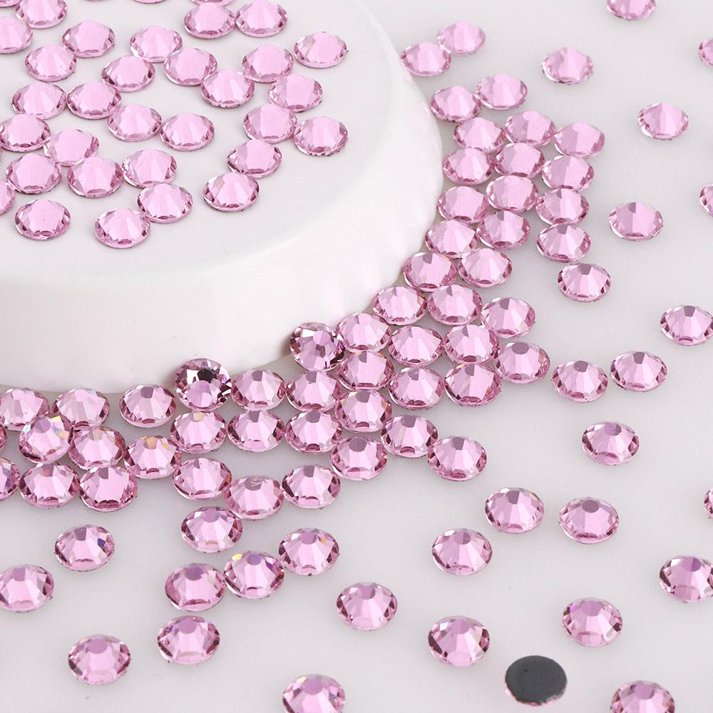 QIYI  Glass Flatback Round Rhinestones 2058 12 Facets Hotfix Bulk Rhinestone for  Shoes Garment  Nail Art Craft