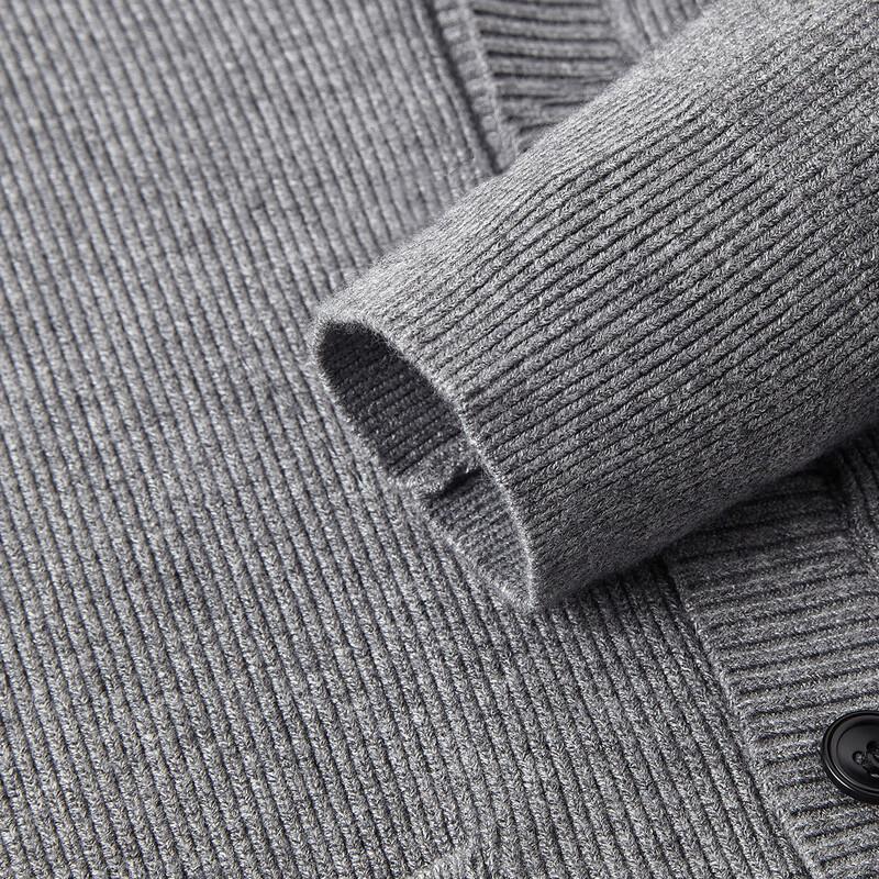 MONTAGUT Men's V-Neck Knit Cardigan Sweater