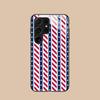 Red Blue Stripe Mobile Phone Case for Samsung Galaxy A56 55 54 53 52 51 36 35 34 23 16 15 5G Glass Colorful Cover Pretty Luxury