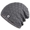 Mens Plush Lined Beanie Winter Knitted Skull Cap Thermal Outdoor Sports Warm Hat Skullies Cold Weather Protection