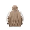Anta Unisex Color-Blocked Hooded Knit Sweatshirt Light Brown/White 972541705-2