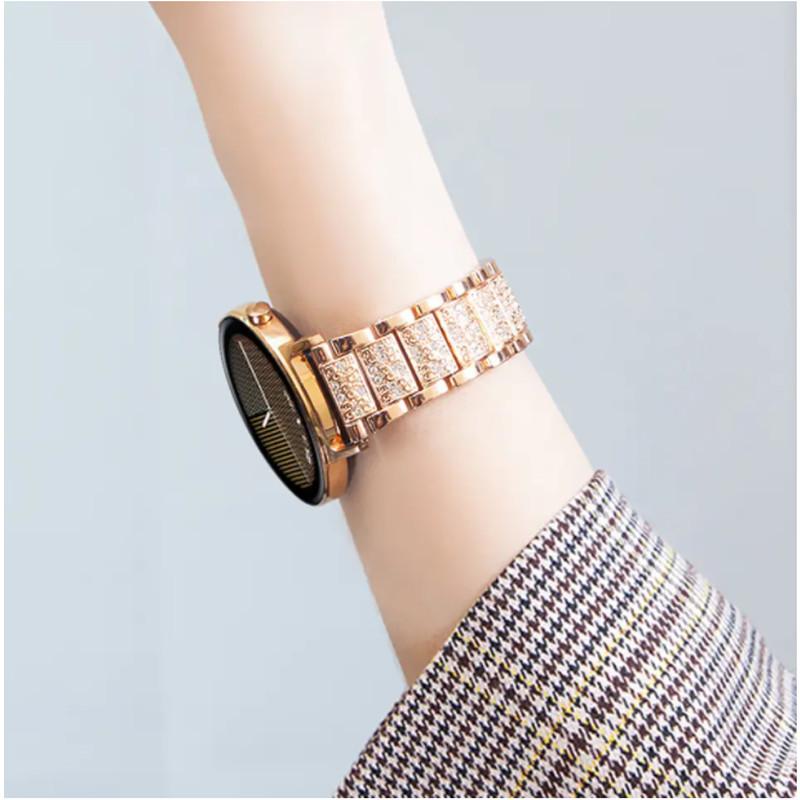 22mm 20mm Diamond Shiny Stainless Steel Strap for Redmi Watch 5 Active/lite Metal Bracelet for Samsung Galaxy Watch 7654 40/44MM