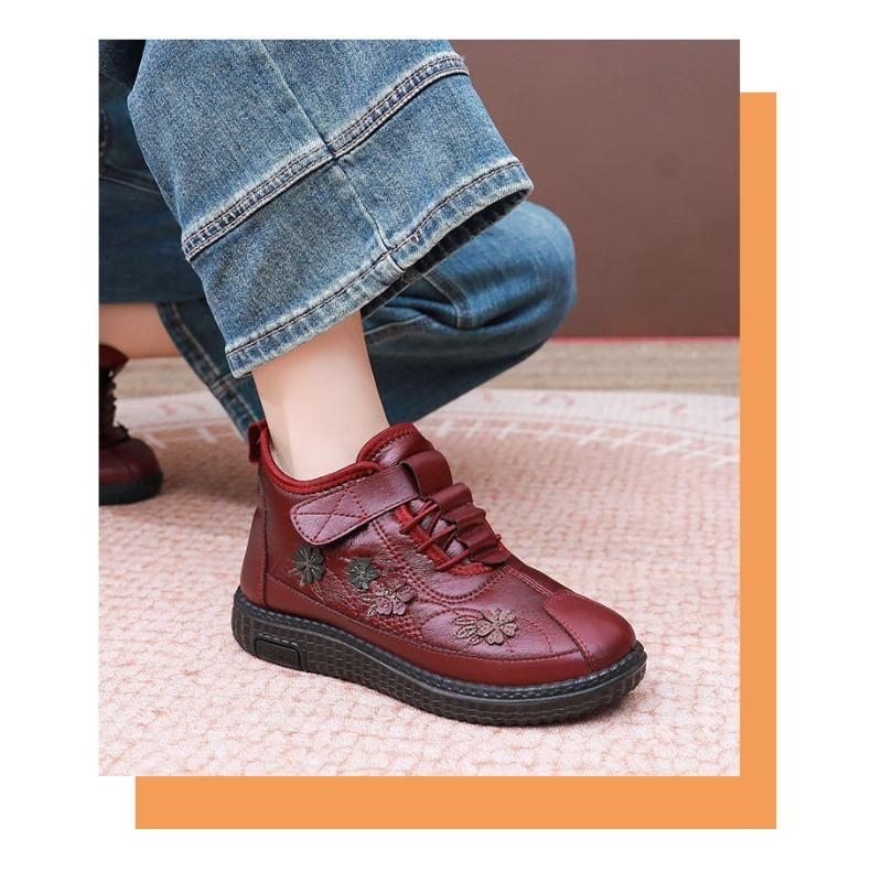 Winter New Women's Cotton Shoes with Fleece and Thickened Middle-aged and Elderly Cotton Boots Are Non-slip and Warm