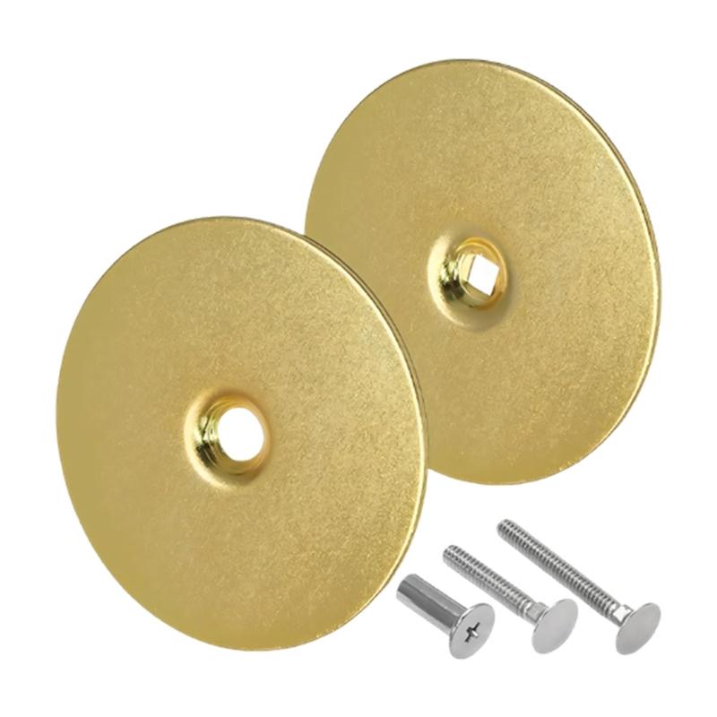 

2pack Stainless Steel Door Hole Cover Plates Easyly Installation for Enhances Security and Privacy золотой