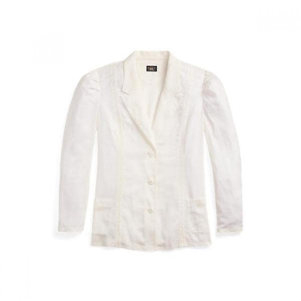 

Rrl Embroidered Trim Linen Cotton Jacket Wmrrshtn6820091101 2
