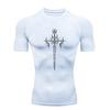 Cross Pattern  Men's Sports T-shirt Training Fitness Compression Quick Dry Short Sleeve T-Shirt for Men