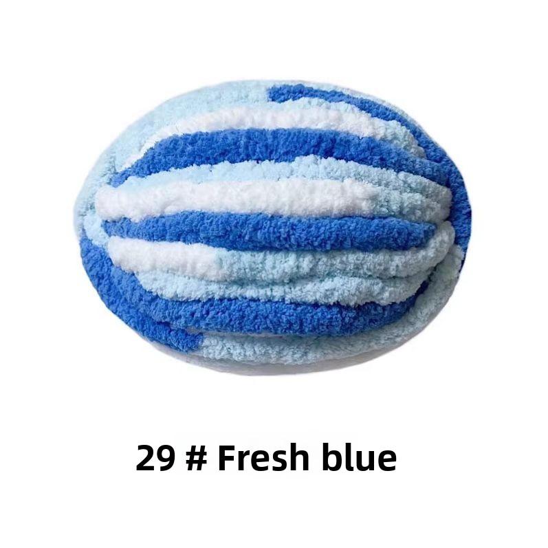 Handmade DIY Rainbow Adient Yarn Scarf Tail Line Finger Knitting Cozy Nest Cuion Thi Ice Strip Yarn