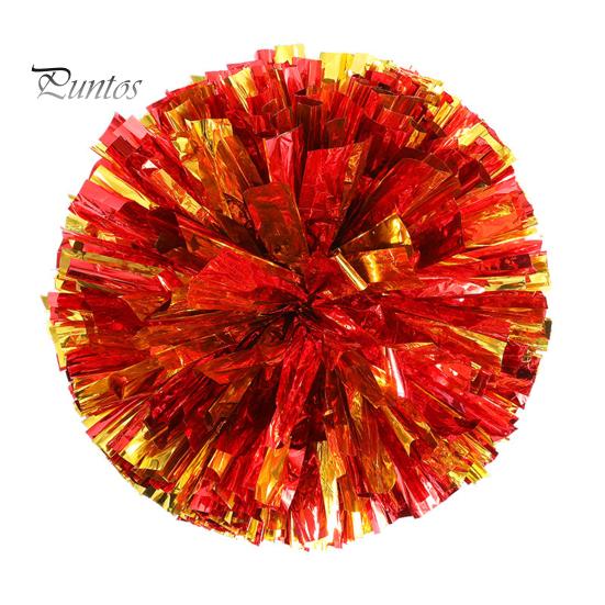Cheerleading Bouquet Metallic Foil Hand Flowers Kids Teens Sports Team Ball Game Cheerleader Streamers Pom Poms