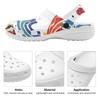 Unisex Allover Printed EVA Beach Clogs Breathable Soft Slip On Beach Shoes Pool Area Bathroom Home Walking Shoes Beach Wear