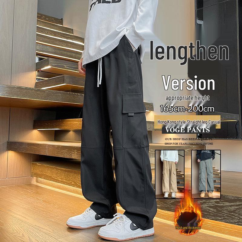 Shanggu Men's Retro Waterproof Extended Casual Pants for Autumn and Winter