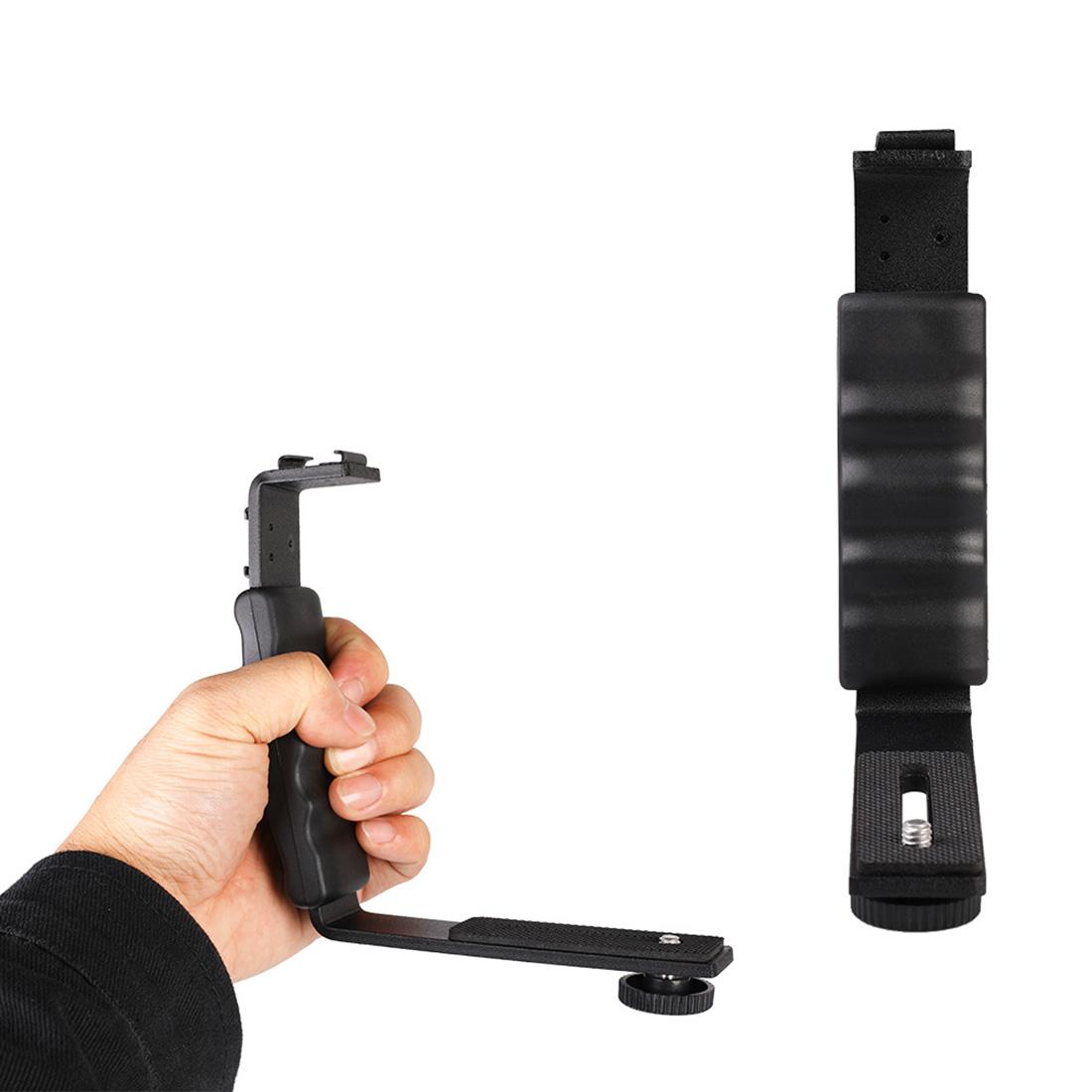 

Dslr Camera L Bracket Video Dv Handle Grip With Cold Shoe Mount 1/4 Tripod For Dji Osmo Mobile 3 4 Gimbal Vlog Filmmaking