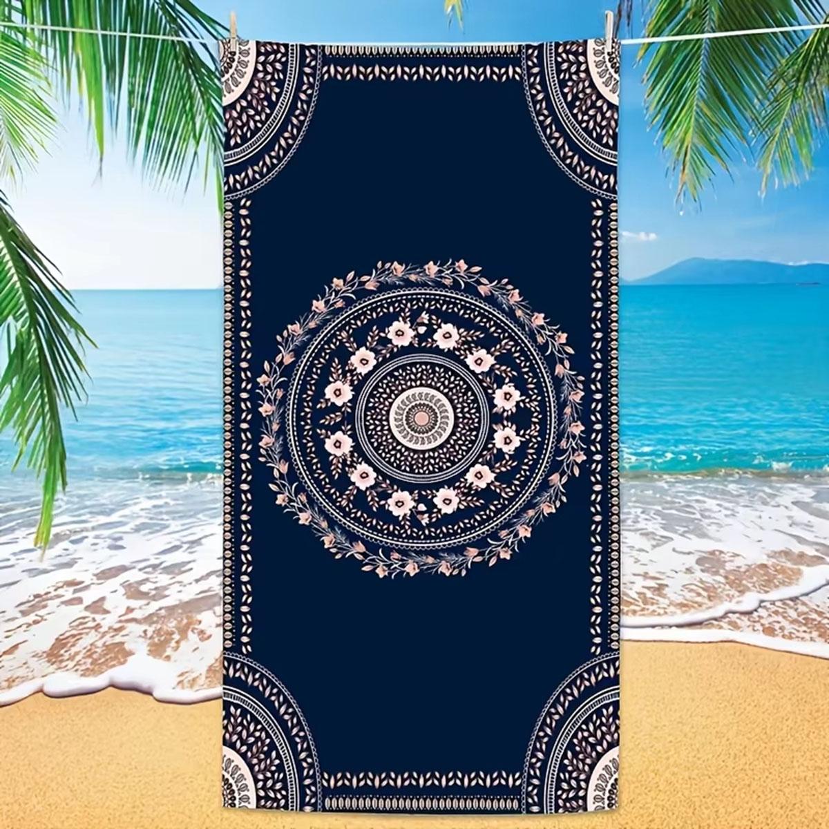 

Cute Shih Tzu Dog Beach Towel Flat Print Microfiber Large Bath Towel for Kids Adults Swimming Pool Travel Summer Decor W30*H60(CM)