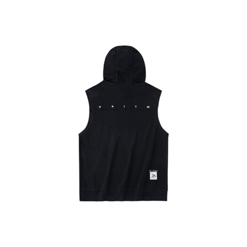 Anta Alphabet Print Hooded Knit Vest Men Tops 152327144-3