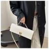 Textured Woven Faux Leather Shoulder Bag for Women Large Capacity Casual Crossbody Purse Trendy Daily Handbag CLE