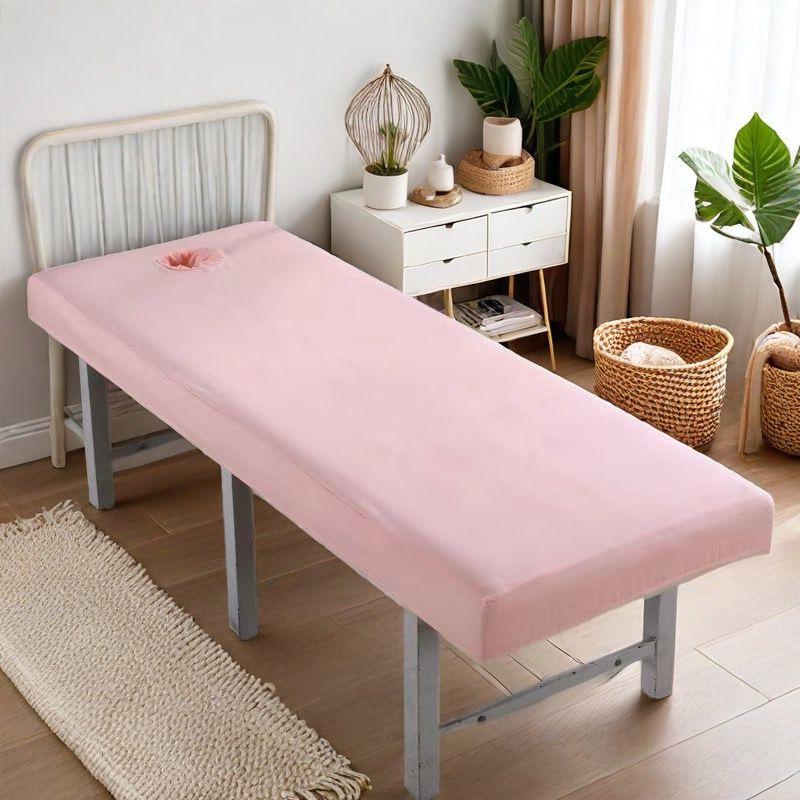 Kristall-Samt Spannbettbezug mit Loch für Massage-Therapie-Kliniken