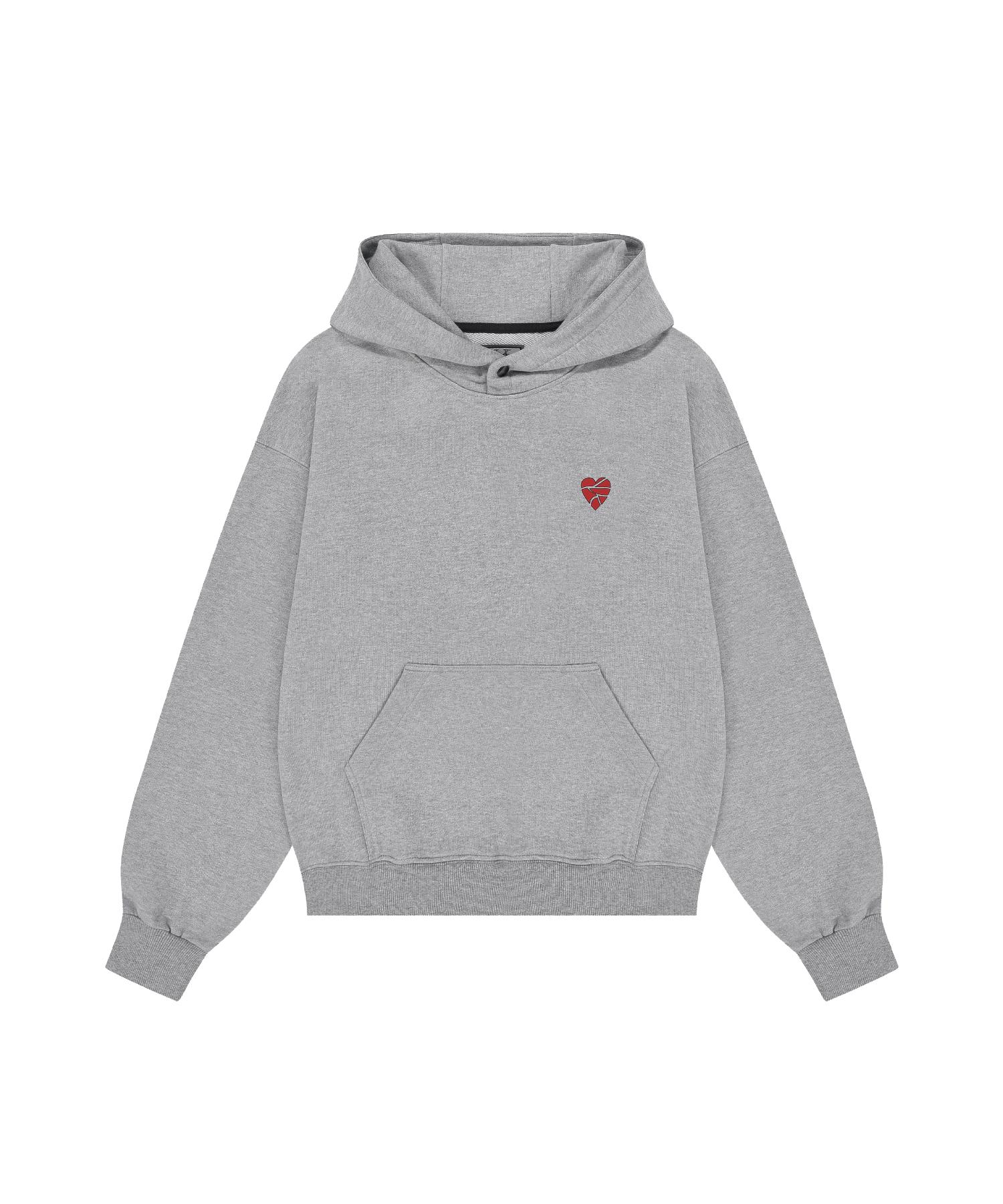 Banda Melange Grey Heart Logo Hoodie Melange Gray/01 (S-M)