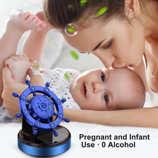 Solenergi bilaromaterapi 360 graders rotasjon Luftfrisker Biltilbehør Interiør Kreativ rorform Auto luftrenser