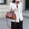 Borsa a mano con decorazione a nappa, Borsa a spalla da donna di grande capacità, Borsa a tracolla alla moda con cerniera e tracolla rimovibile