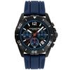 NEW COACH MEN'S Kent Chronograph Black and Navy Rubber Strap Watch 14602566