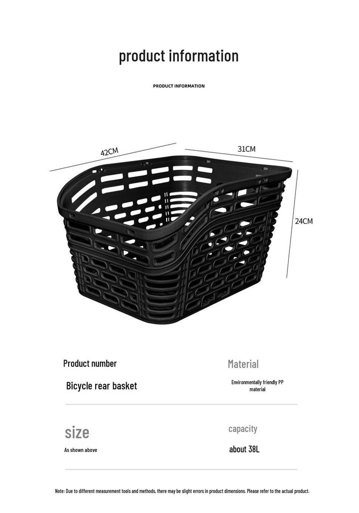 Merida Rear Rack Basket for Mountain Bike Storage