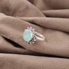 Aqua Chalcedony Ring, 925 Solid Sterling Silver Jewelry, Gemstone Ring, Handmade Dainty Jewelry Gift For Her