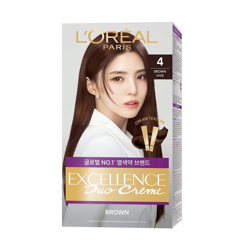 Loreal Paris Excellence Duo Creme 4 - Brown 2PK