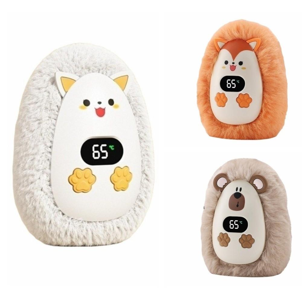 Digital Display Plush Hand Warmer Adjustable 3 Temperature Pocket Heater  Indoor Use