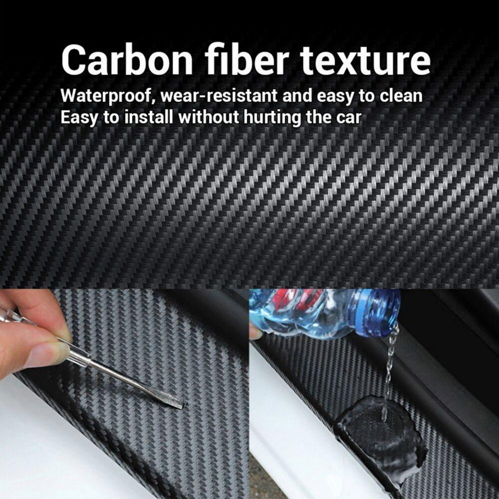Bumper sSrip Protection Film 3D Carbon Fiber Sticker Anti Scratch Tape DIY Paste Protector Strip