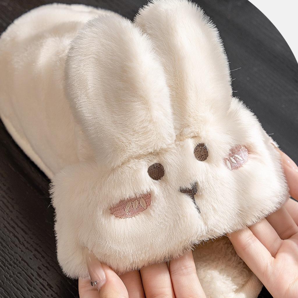 Heated Winter Slippers for Women & Men-Thick Plush Booties with Non-Slip Sole, Warm Fleece-Lined House Shoes for Indoor/Outdoor