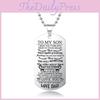 Stylish Fashion Necklace Dog Tag For My Son Daughter Dad Mom Ideal Birthday Gift
