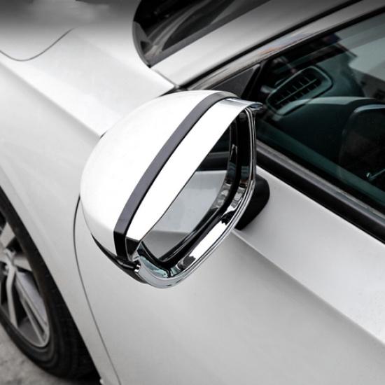 For Honda Civic   Chrome Rearview Mirror Rain Eyebrow Cover