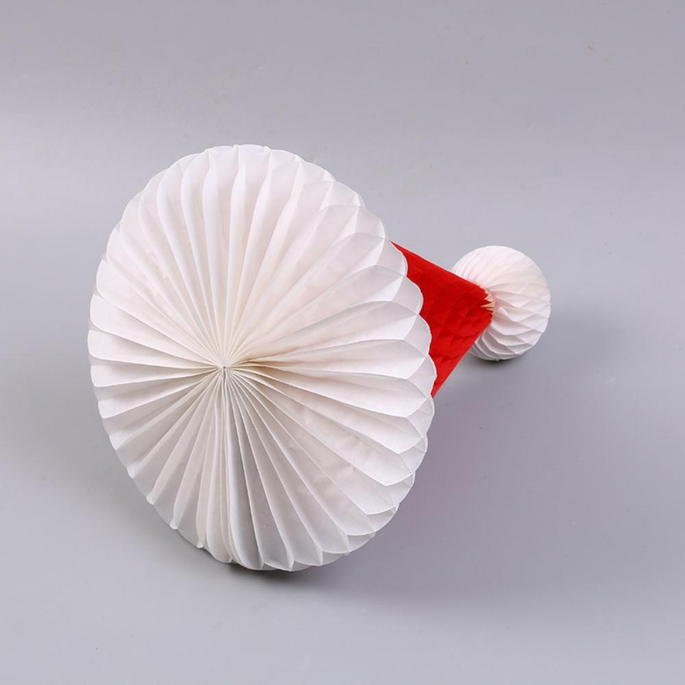 2Pcs/Set 20/30cm Honeycomb Ball Christmas Hat Christmas Tree Decoration Lantern Paper Flower Pendant Scene Layout Xmas Ornaments