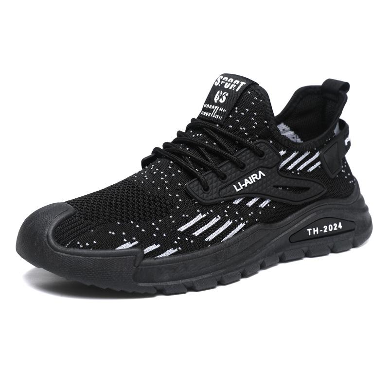 2024 New Large Size Men's Shoes Korean Version Trend Low Top Comfortable Casual Shoes Soft Sole Breathable Fashion Running Shoes