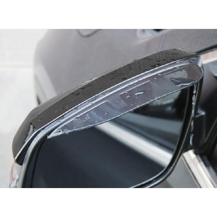 Black Rear View Mirror Sun Rain Guard Trim 2pcs For Toyota Highlander 2020-2023