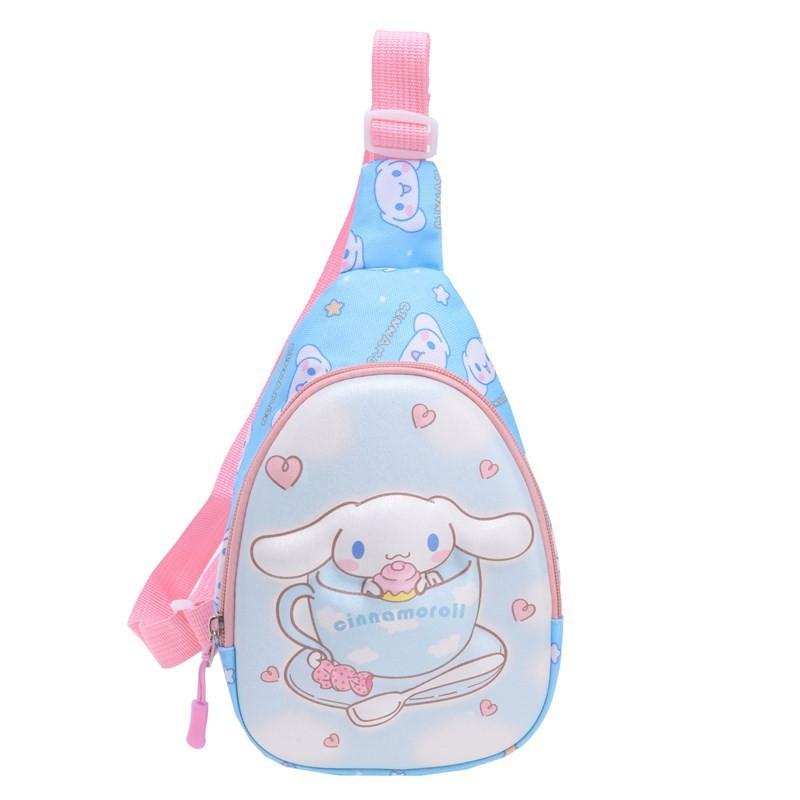 Kuromi Kids Cartoon Chest Bag With Polyester Material For Daily School Use