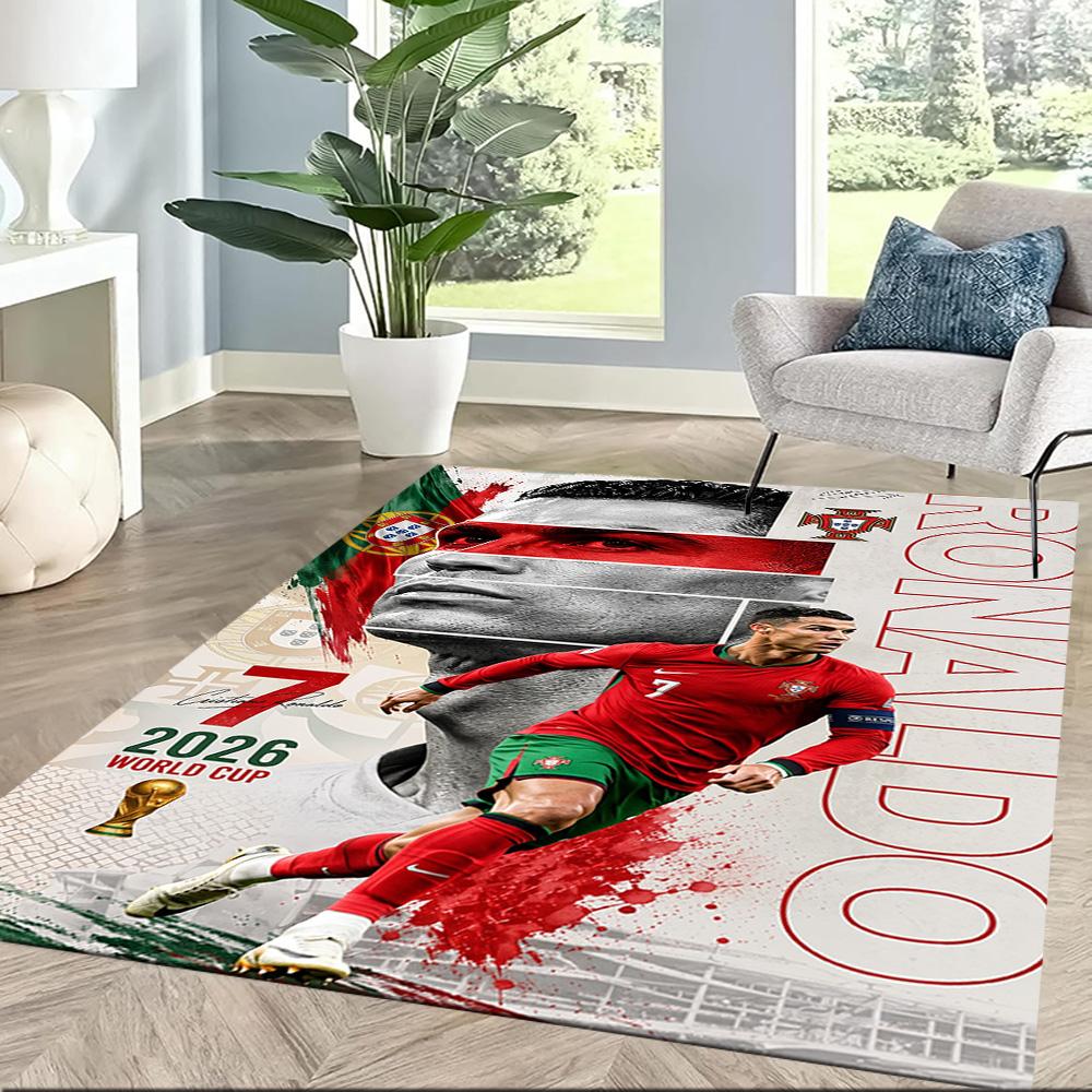 Cristiano Ronaldo 36 Area Rug Design for Study Room Game Room Hallway Kitchen Antislip Carpet Anime Office Decor