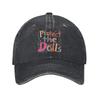 aProtect The Dolls Bold Feminist Empowerment Baseball Cap Vintage Distressed Cotton  Snapback Cap Unstructured Soft Hats Cap