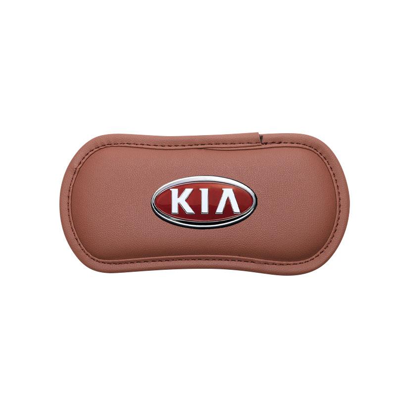 1Pcs Leather Car Pillow Car Knee Pad Elastic Memory Foam Leg Pad For Kia Rio Sportage R K3 K4 K5 K6 K7 K8 Ceed Sorento Cerato Soul