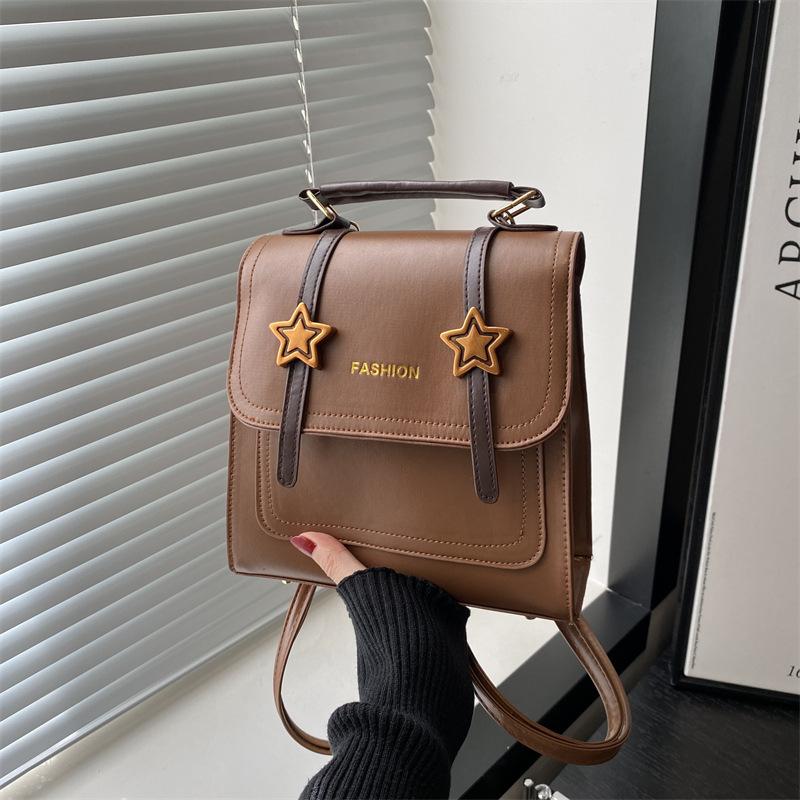 French Fashion Class Commuter Backpack 2025 New Korean Version Large Capacity Simple Foreign Style Personalized Shoulder Backpack